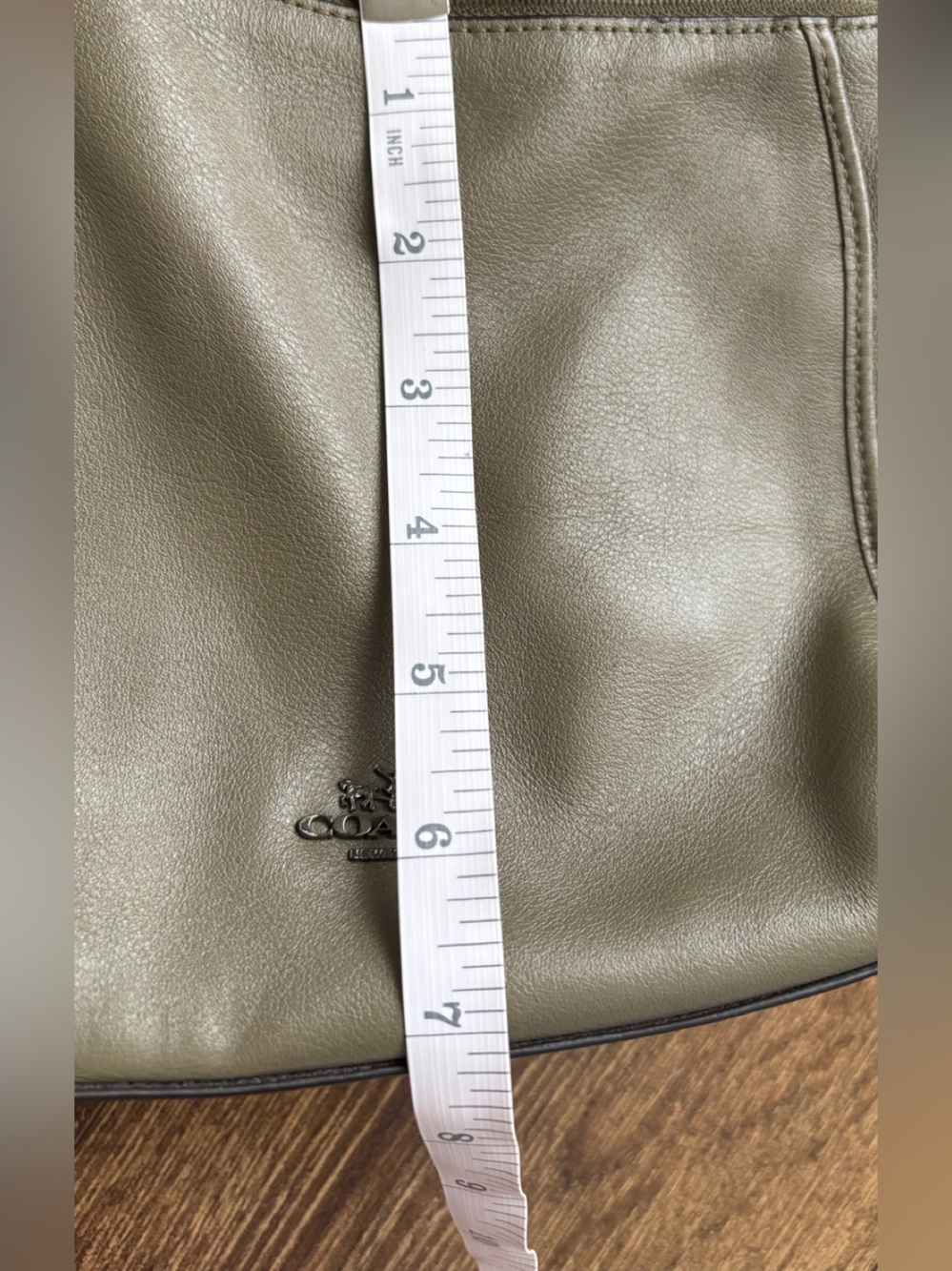 Coach Madison Top Handle, Olive - Picture 5 of 10